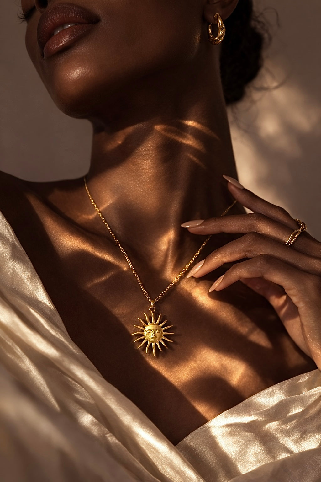 Boho Sun Pendant Necklace