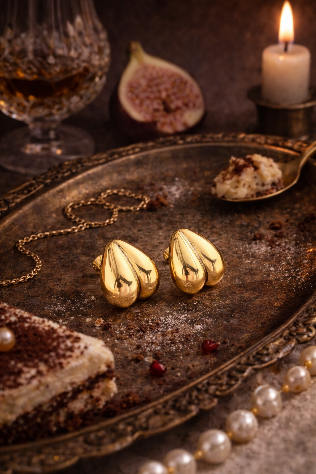 Chunky Teardrop Stud Earrings