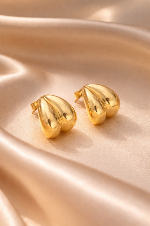 Chunky Teardrop Stud Earrings