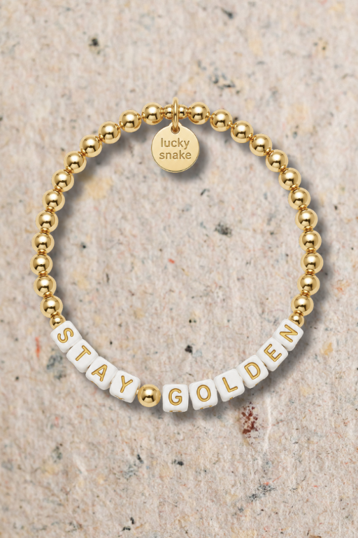 Custom STAY GOLDEN Bead Bracelet